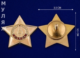 Фрачный Значок Орден Славы 1 степени (муляж)