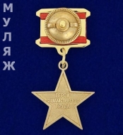 Медаль Герой Социалистического Труда Звезда Серп и Молот (муляж)