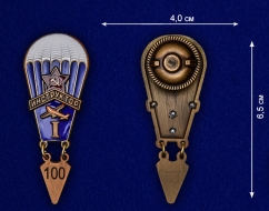 Нагрудный знак Инструктор парашютного спорта 1 степени  (образца 1933 год)