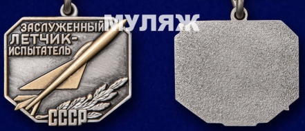 Знак Заслуженный Летчик-Испытатель СССР (памятный муляж)