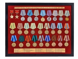 Памятные Муляжи Медалей СССР периода ВОВ (комплект в планшете)