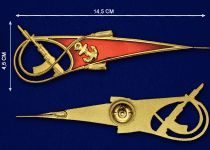 Уголок на берет Морской Пехоты (с автоматом)