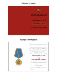 Медаль МЧС За Безупречную Службу (оригинал)