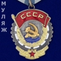 Орден Трудового Красного Знамени СССР на колодке (муляж)