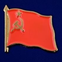 ЗНАК КРАСНЫЙ ФЛАГ СЕРП И МОЛОТ