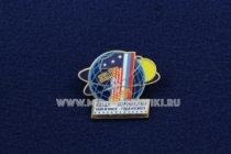 Знак NASA Год в космосе на МКС-43,44,45,46. Келли, Корниенко.