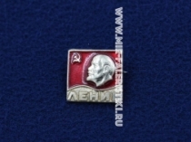Знак СССР Ленин оригинал (красный щит)