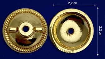 Винтовая гайка для знаков и наград (диаметр 22 мм) ц. золото