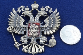 Значок Герб России (Двуглавый Орел) на пимсе