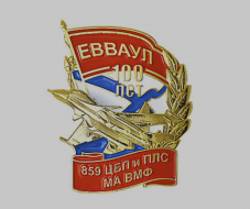 Знак ЕВВАУЛ 859 ЦБП и ПЛС МА ВМФ 100 Лет