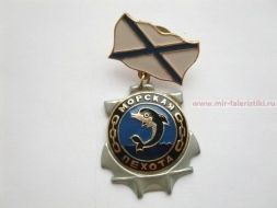 ЗНАК МОРСКАЯ ПЕХОТА ДЕЛЬФИН (Андреевский флаг)