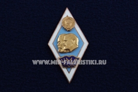 Знак Ромб УМЛ СССР (голубой фон)